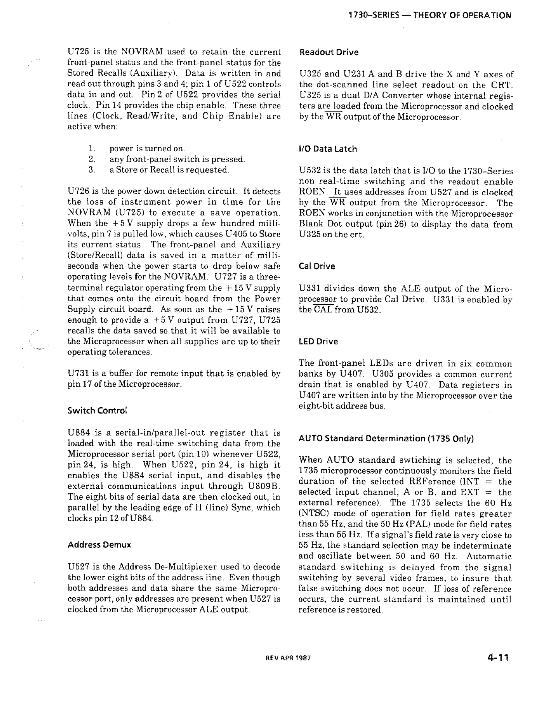 Tektronix 1730-Series manual 
