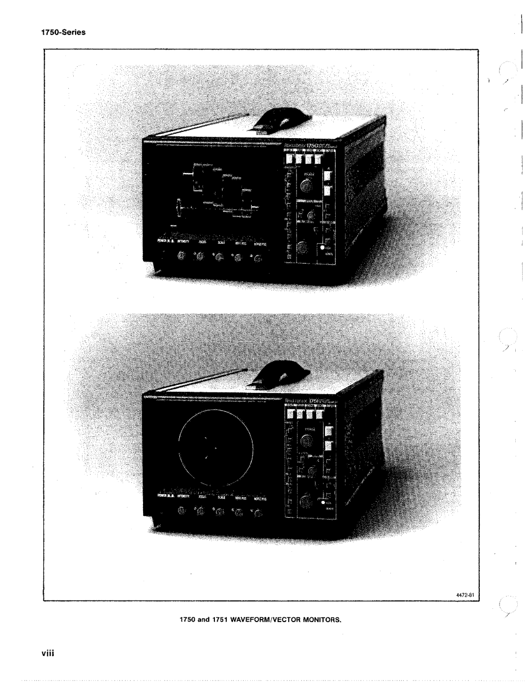 Tektronix 1750 manual 