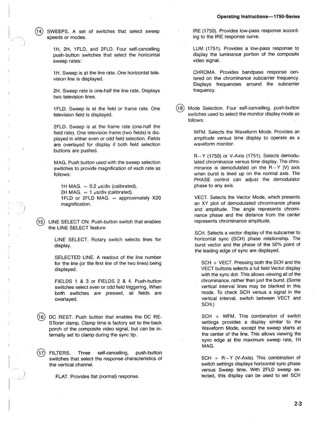 Tektronix 1750 manual 