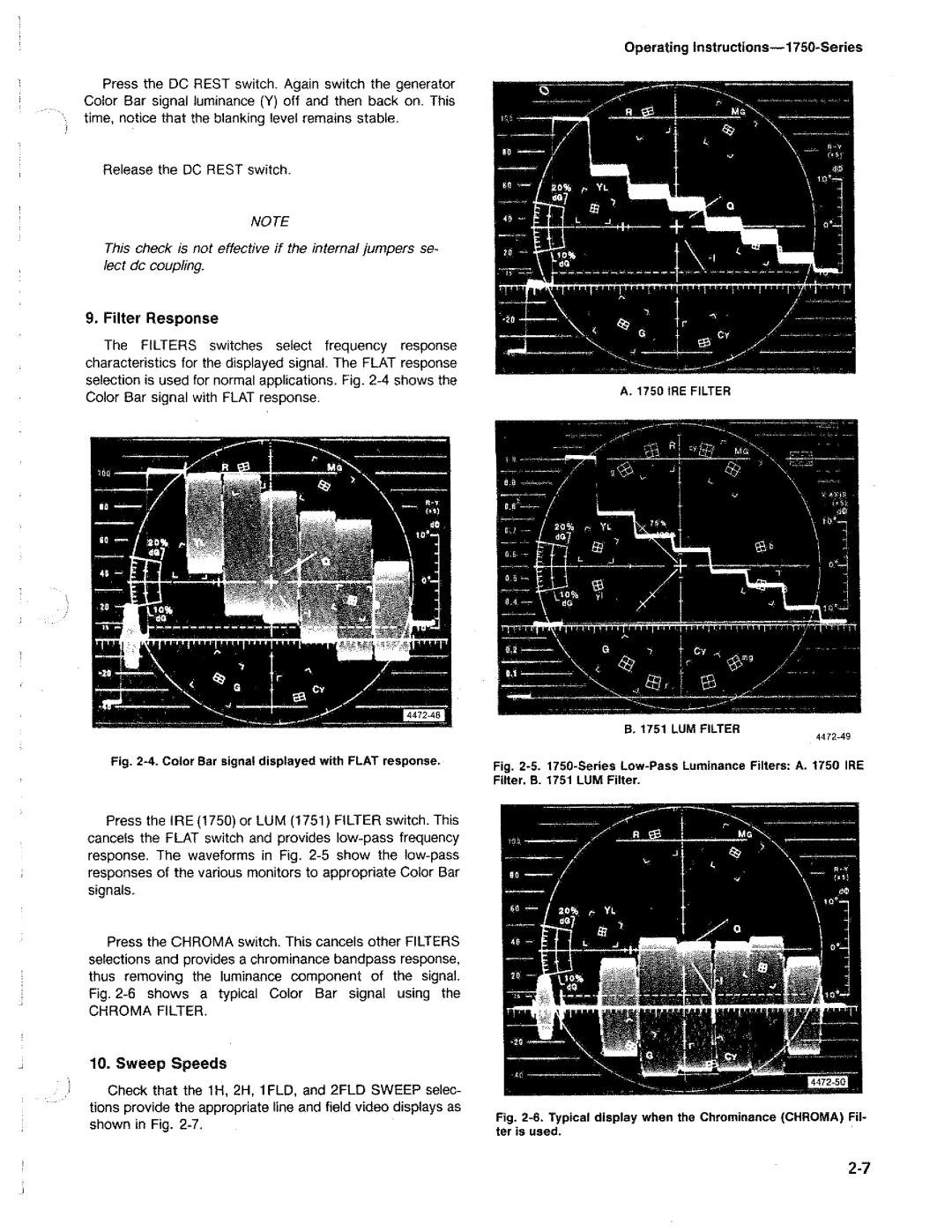 Tektronix 1750 manual 