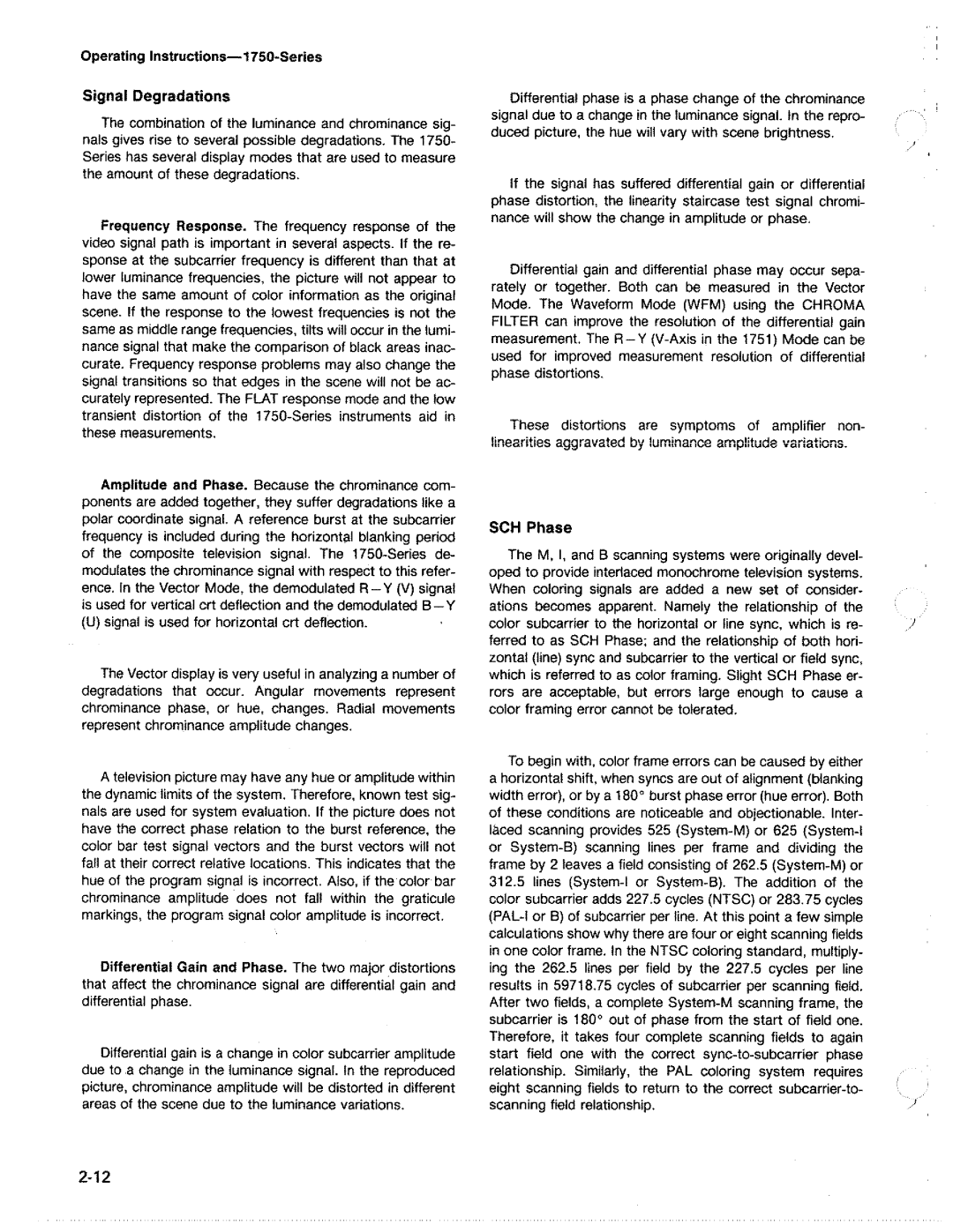 Tektronix 1750 manual 