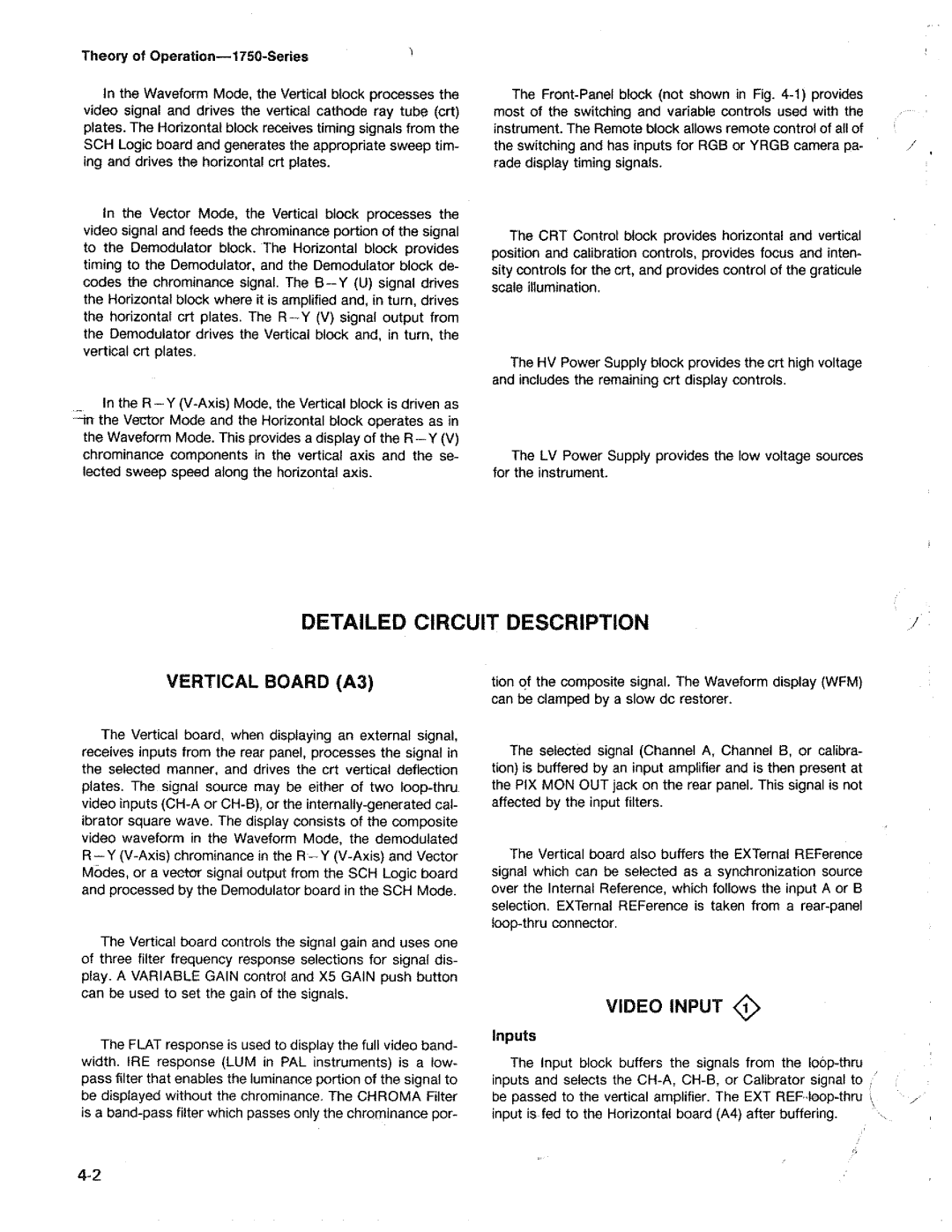 Tektronix 1750 manual 