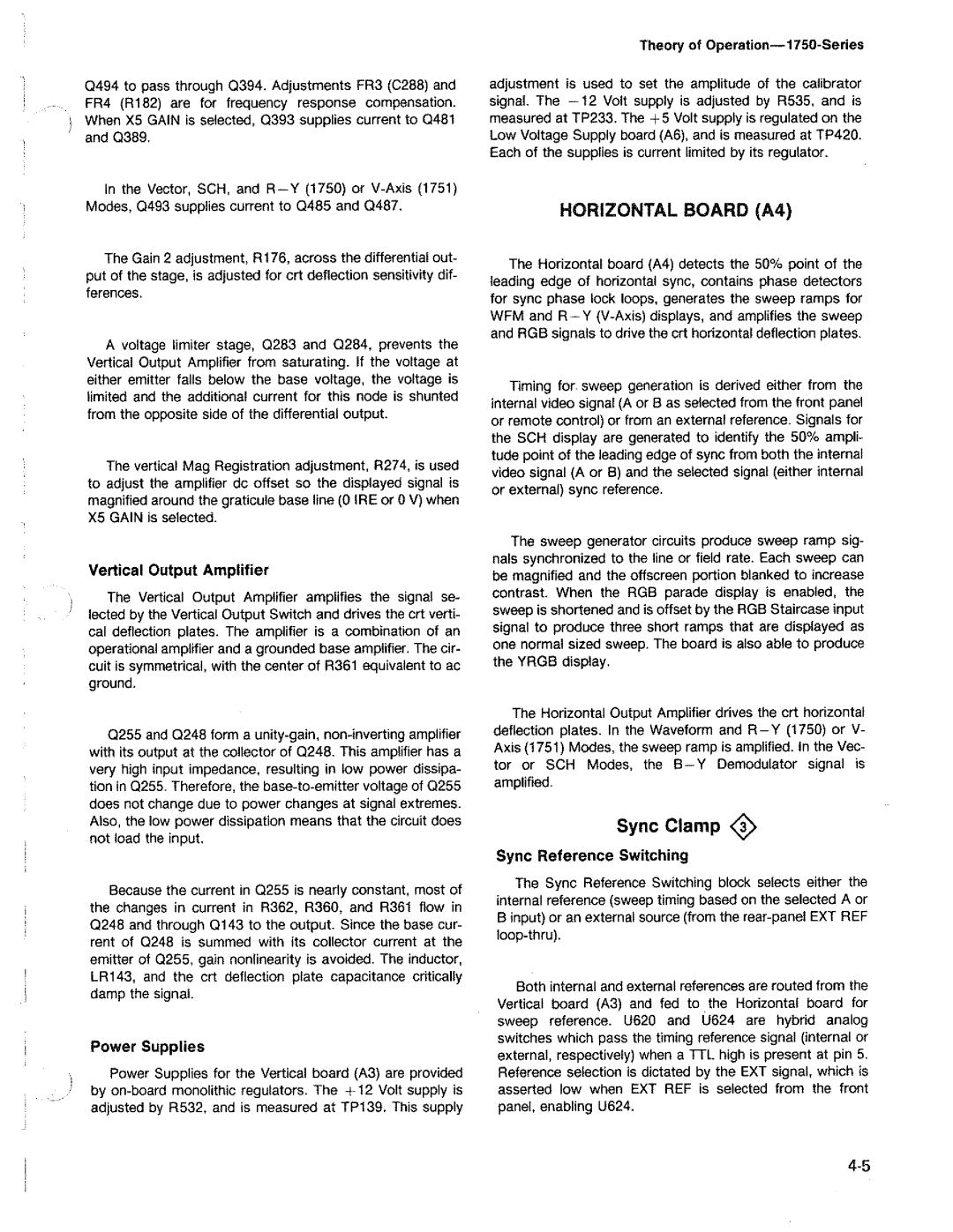 Tektronix 1750 manual 
