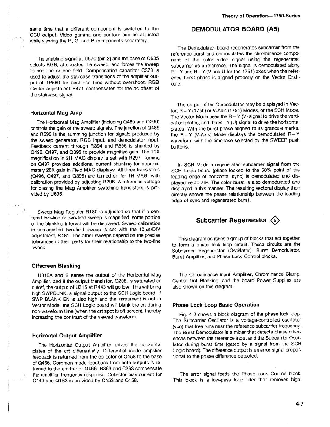 Tektronix 1750 manual 