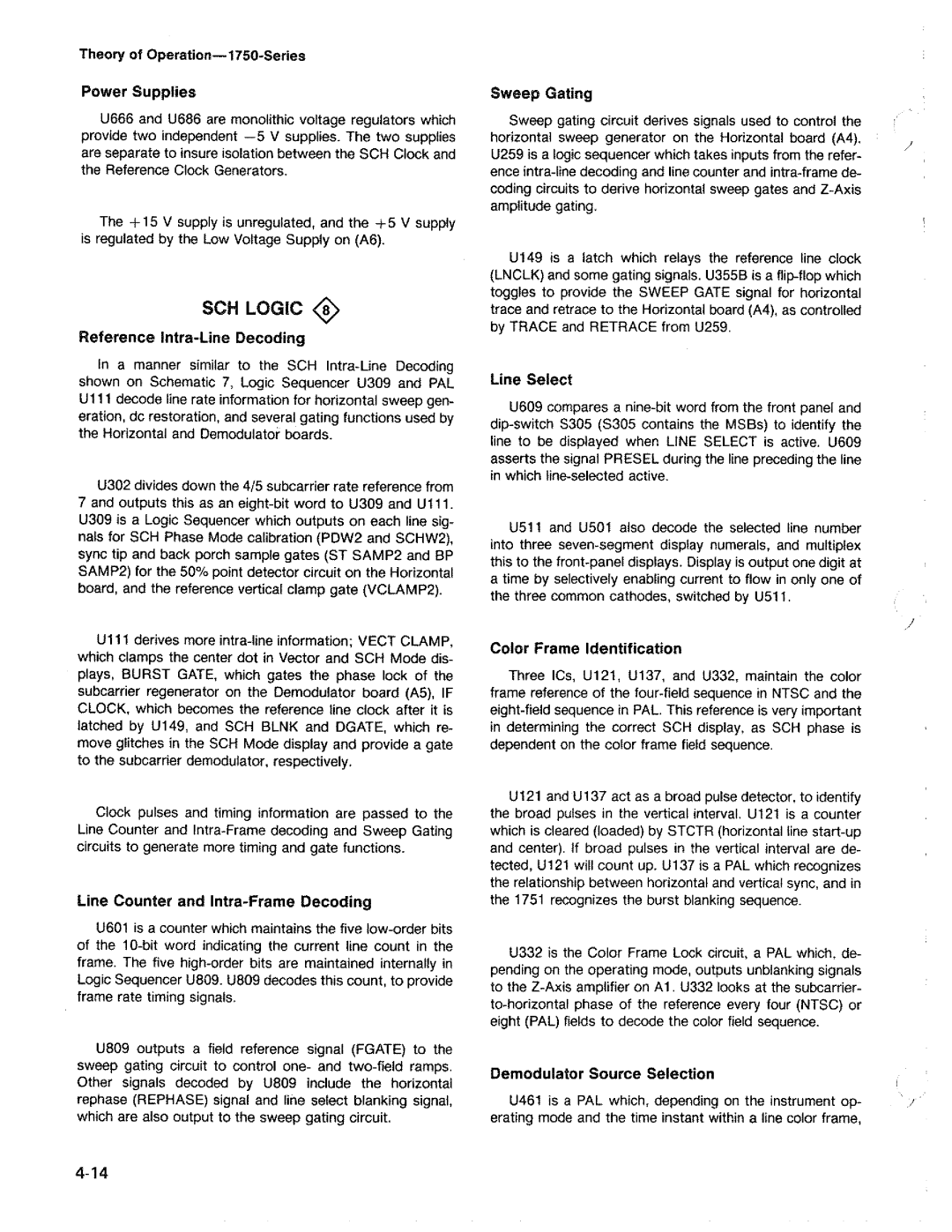 Tektronix 1750 manual 