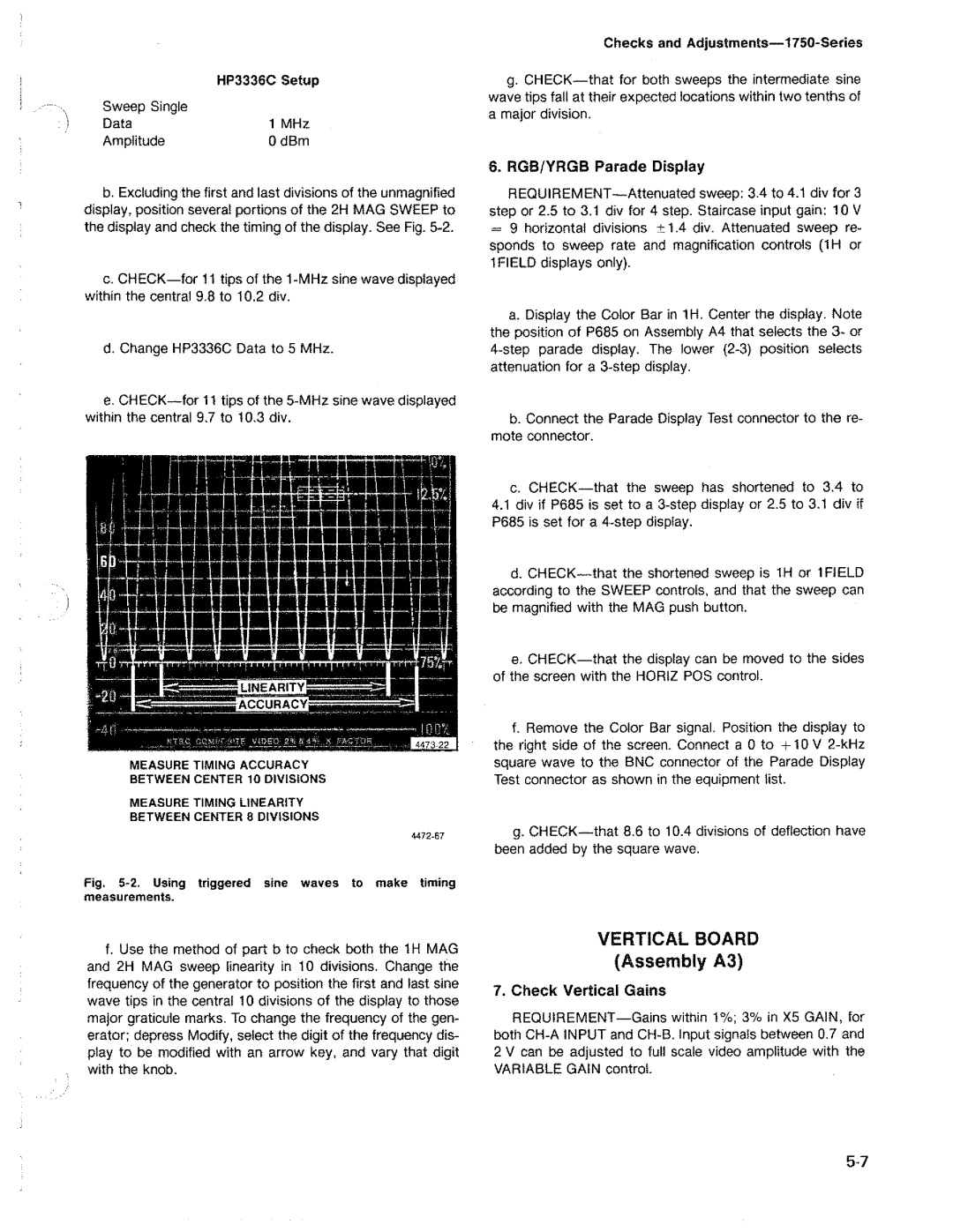 Tektronix 1750 manual 