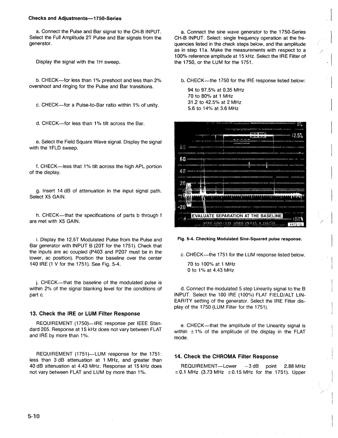 Tektronix 1750 manual 