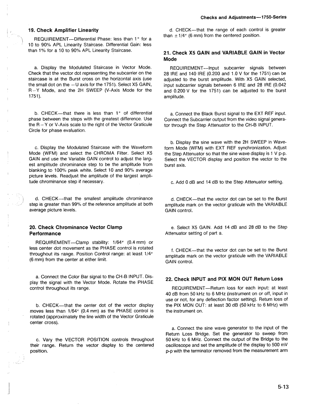 Tektronix 1750 manual 