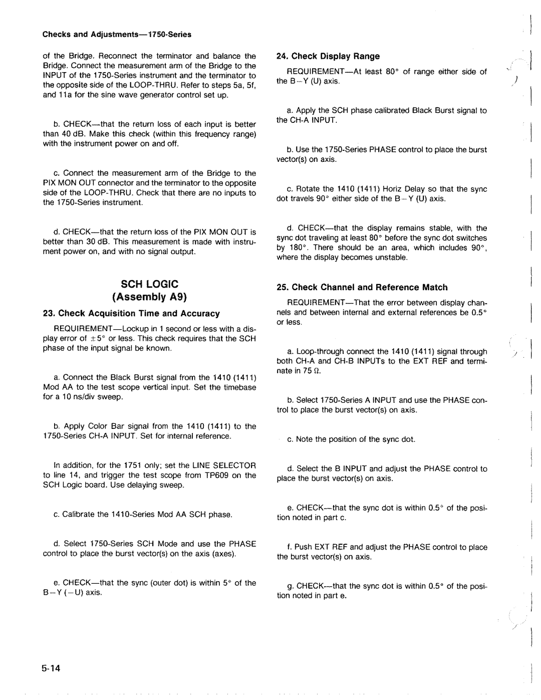 Tektronix 1750 manual 
