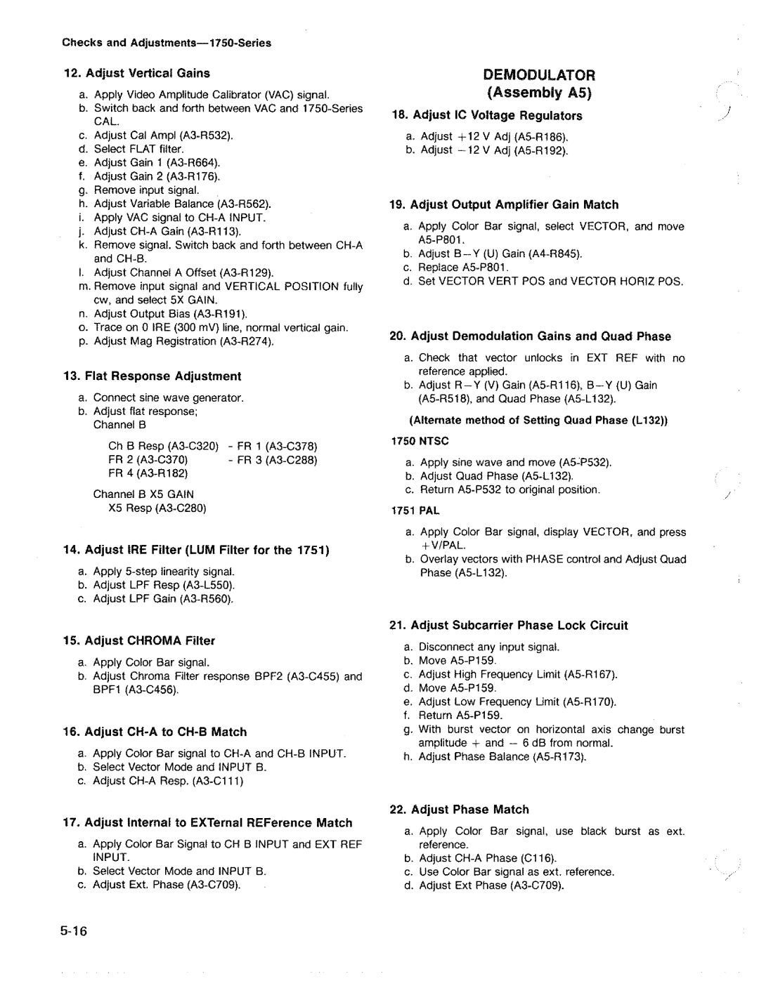 Tektronix 1750 manual 