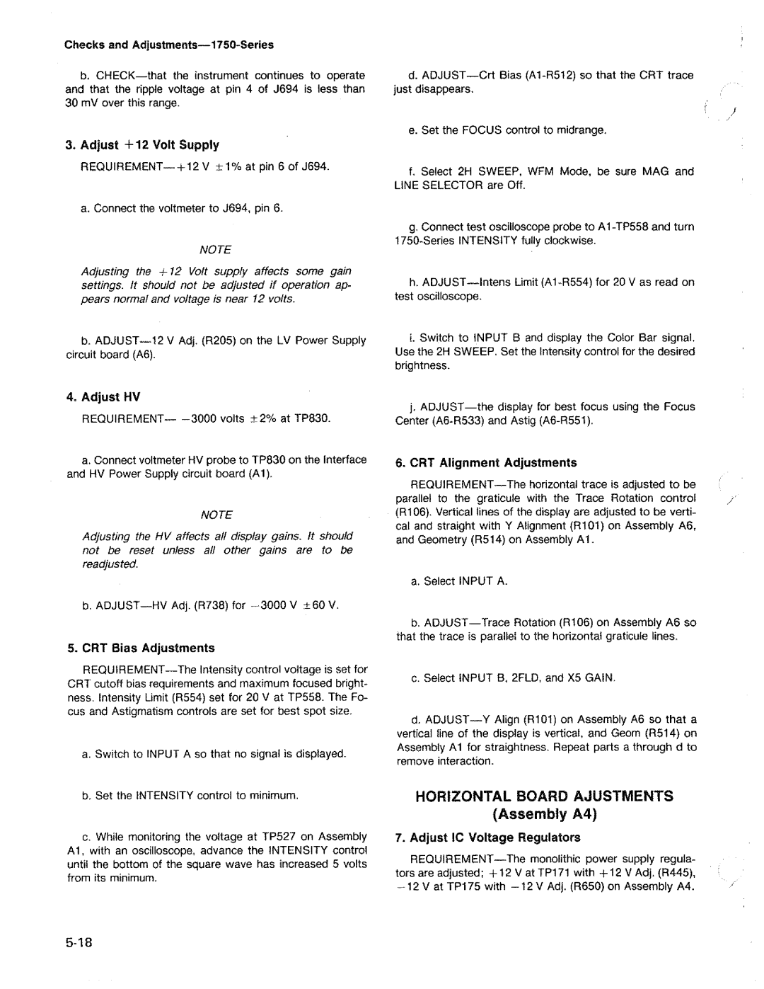 Tektronix 1750 manual 
