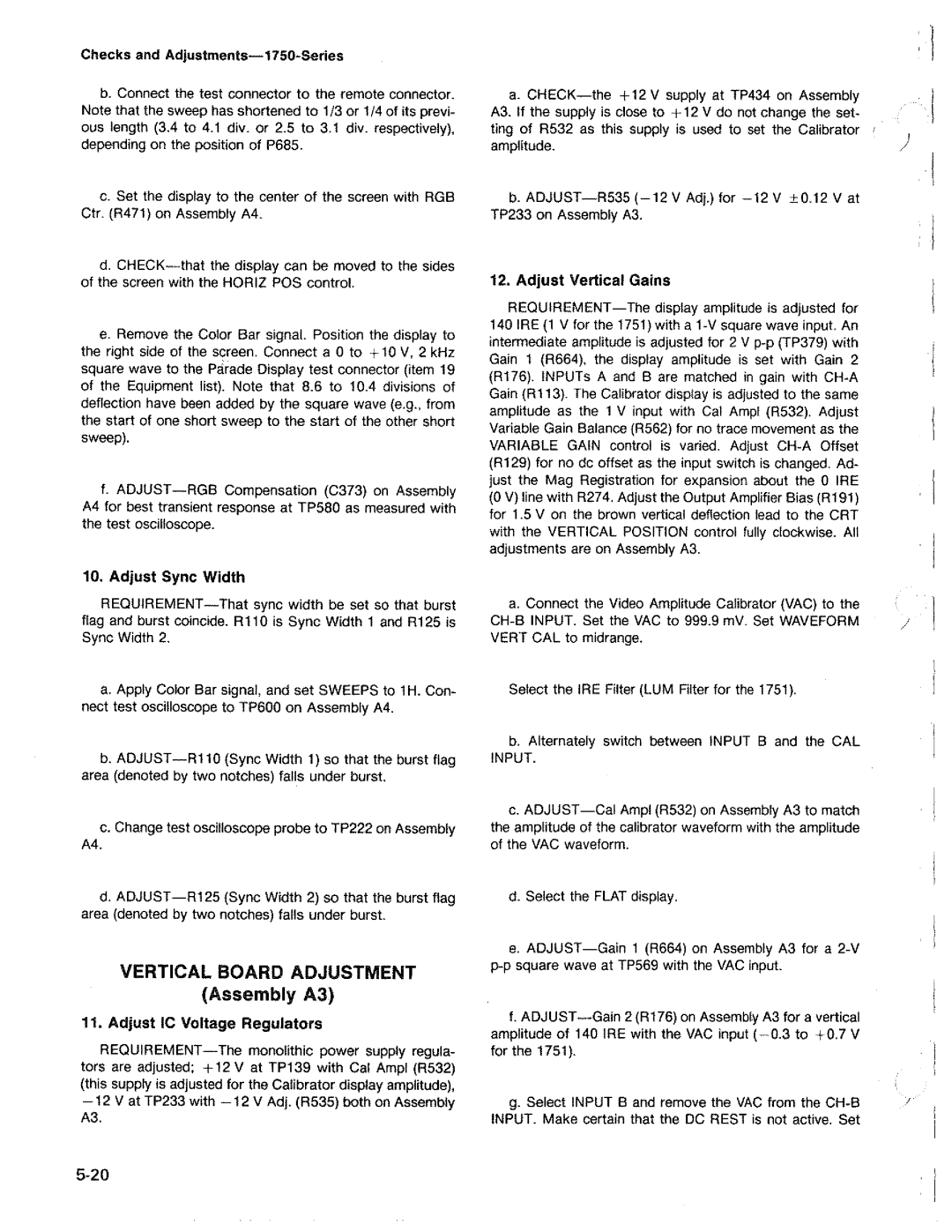 Tektronix 1750 manual 