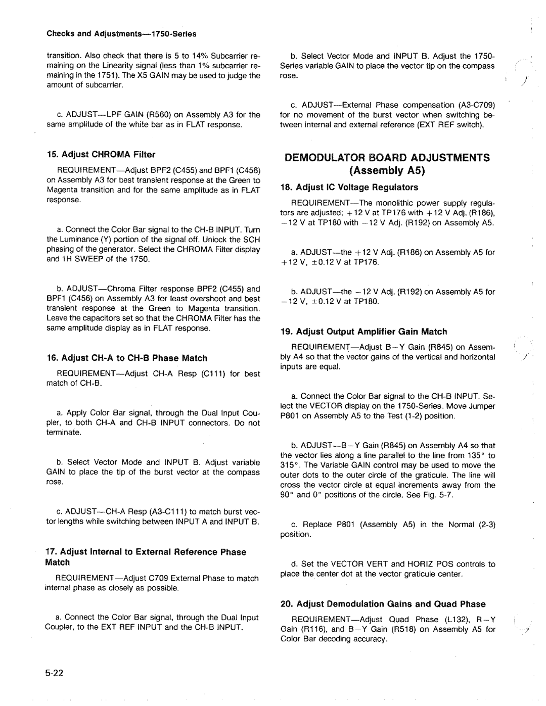 Tektronix 1750 manual 