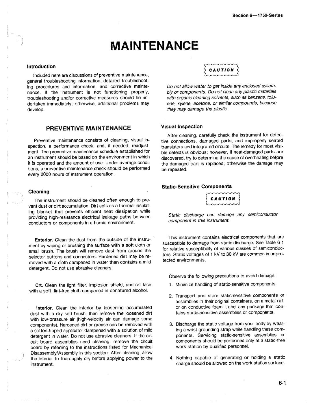 Tektronix 1750 manual 