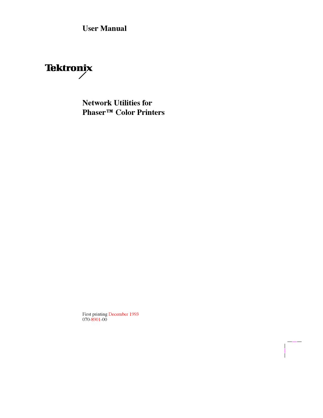 Tektronix 200 Series user manual Network Utilities for Phaserª Color Printers 