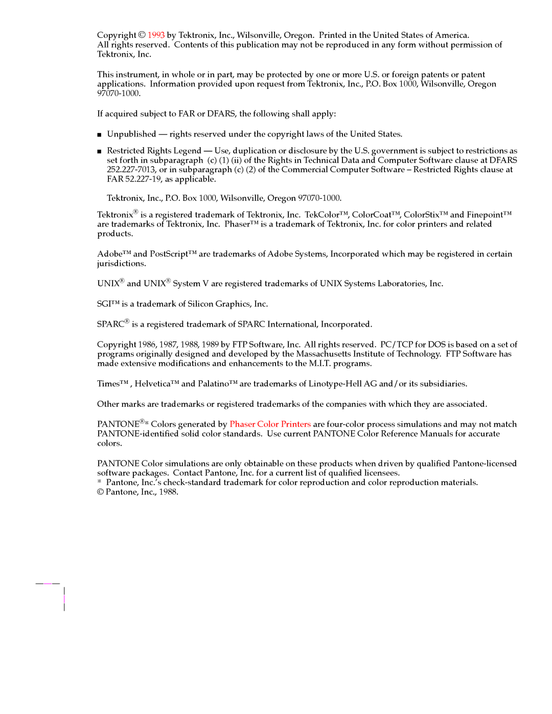 Tektronix 200 Series user manual 