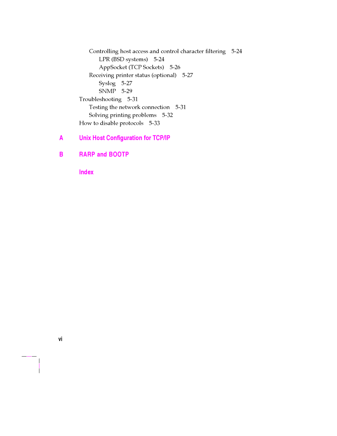 Tektronix 200 Series user manual Unix Host Configuration for TCP/IP Rarp and Bootp Index, Snmp 