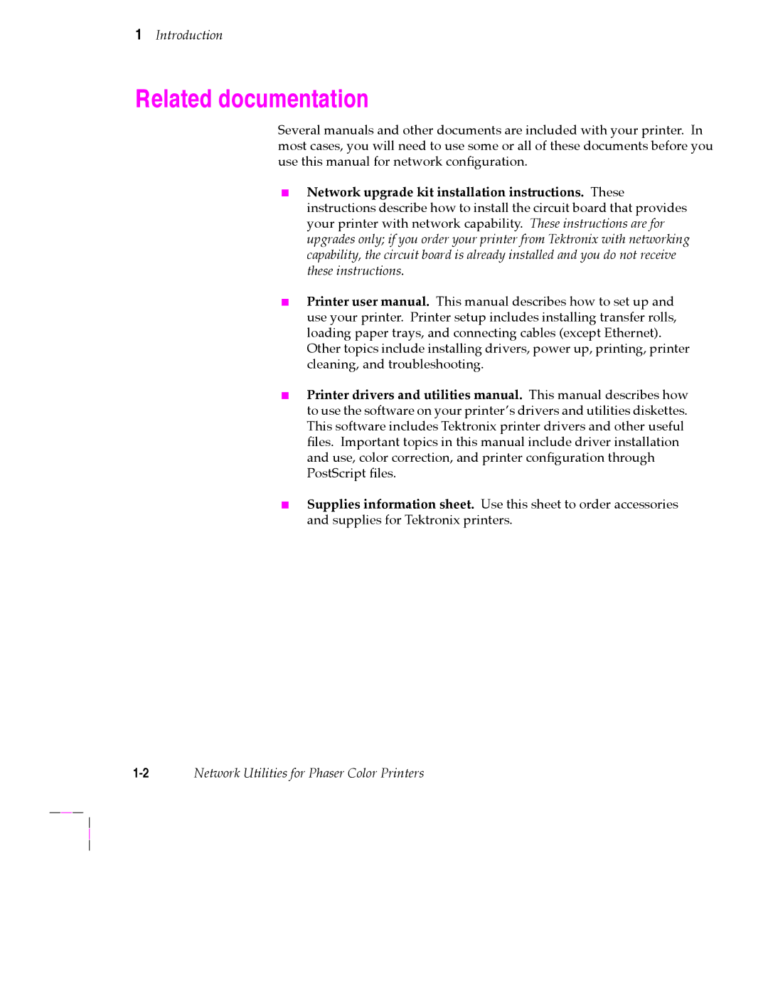 Tektronix 200 Series user manual Related documentation, Introduction 