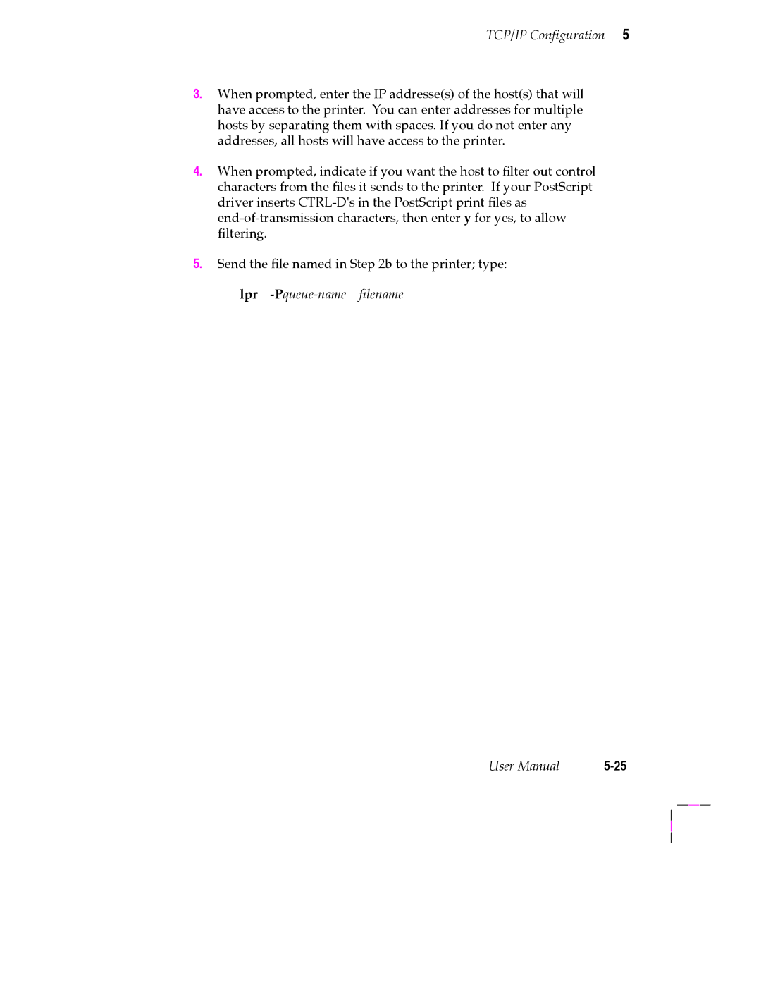 Tektronix 200 Series user manual Lpr -Pqueue-name filename 