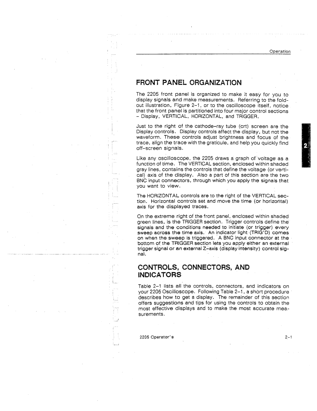Tektronix 2205 manual 