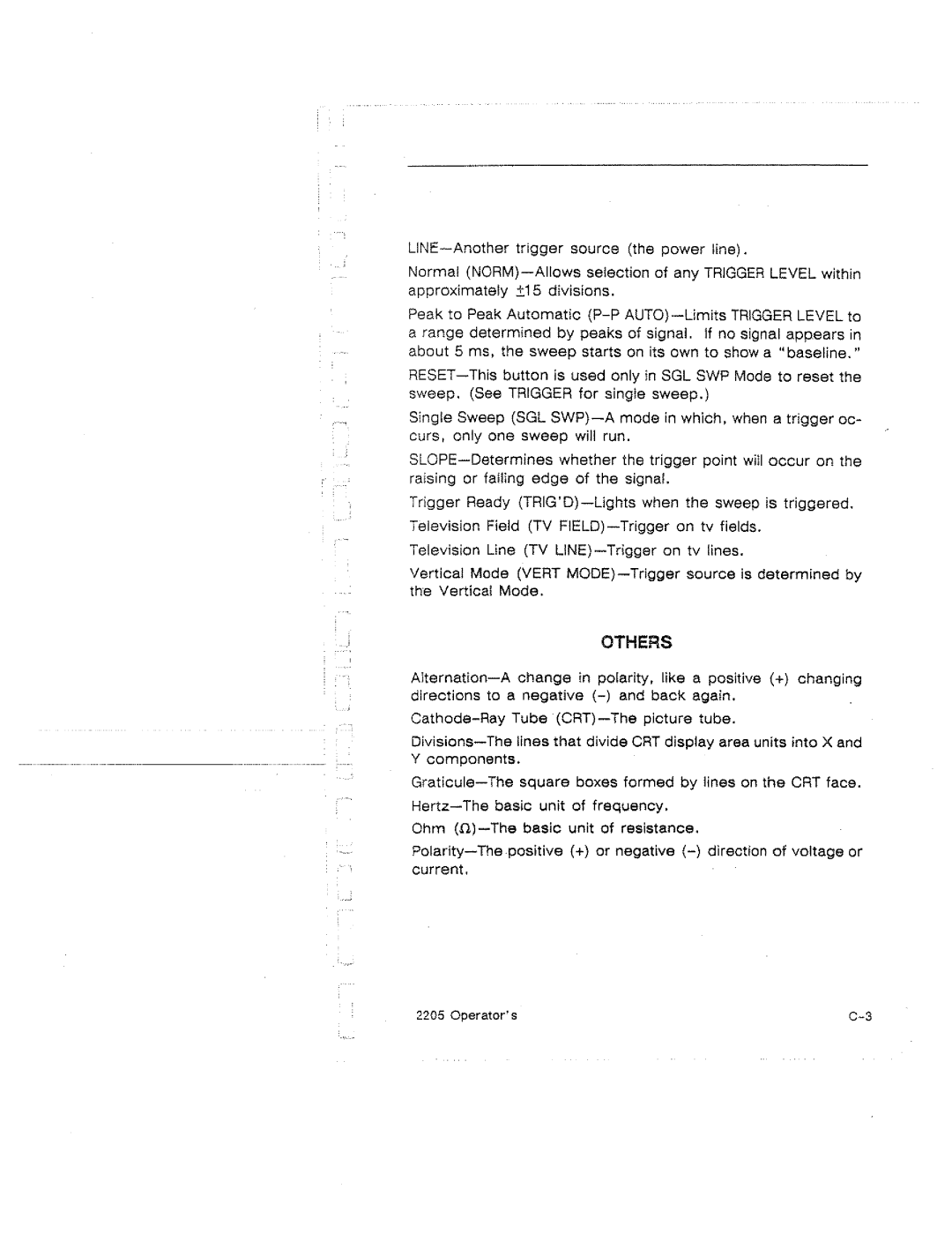 Tektronix 2205 manual 