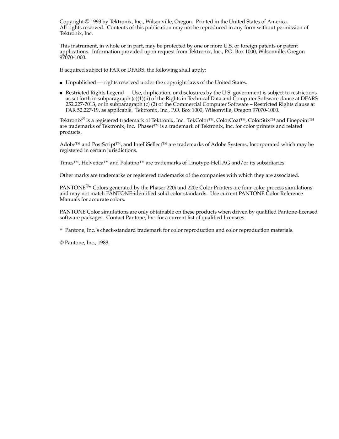 Tektronix 220i, 220e user manual 