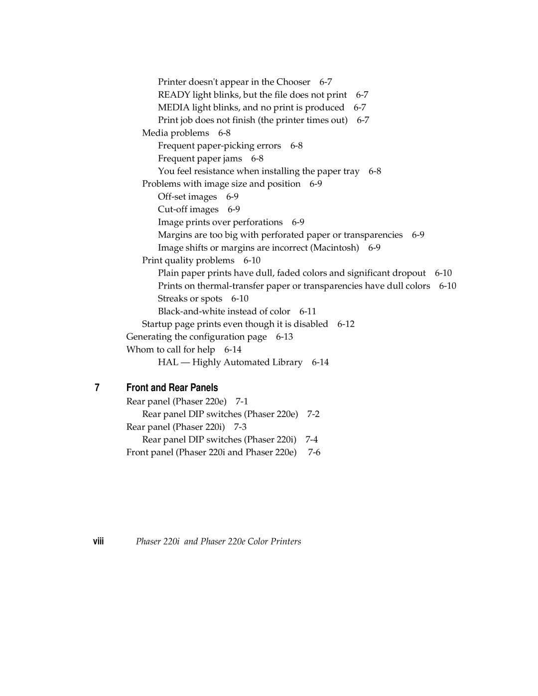 Tektronix 220i, 220e user manual Front and Rear Panels 