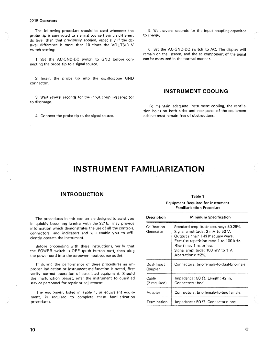 Tektronix 2215 manual 