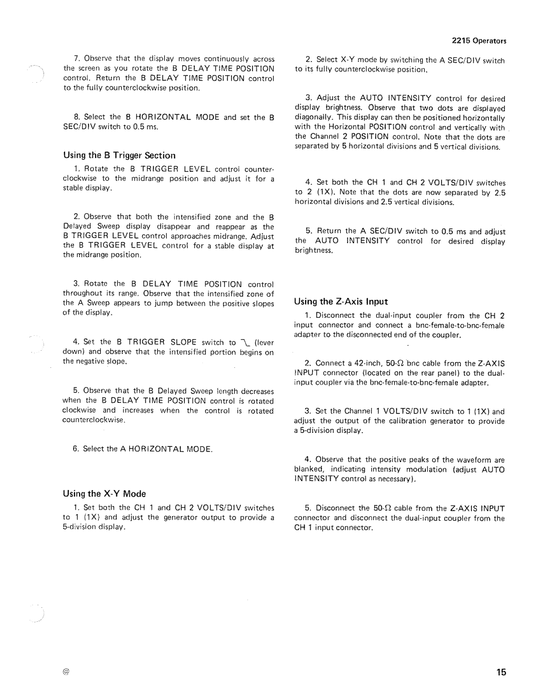 Tektronix 2215 manual 