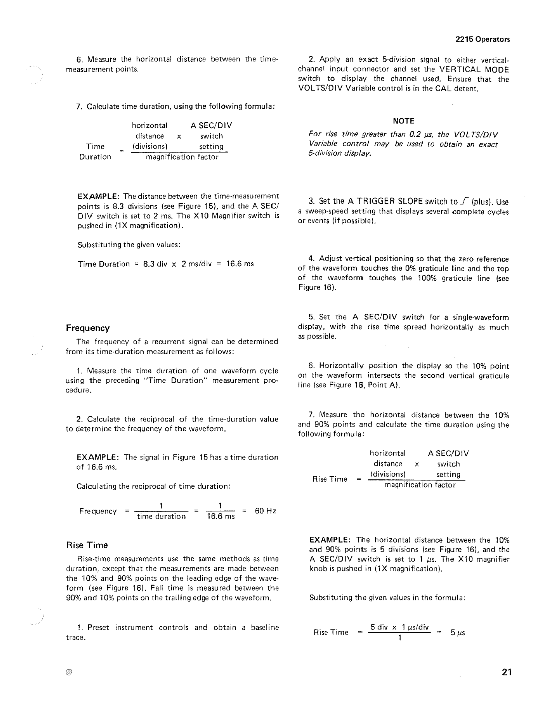 Tektronix 2215 manual 