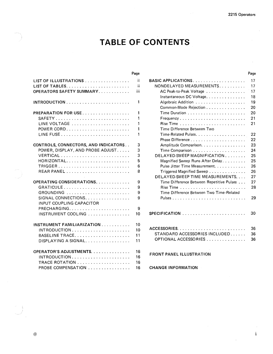 Tektronix 2215 manual 