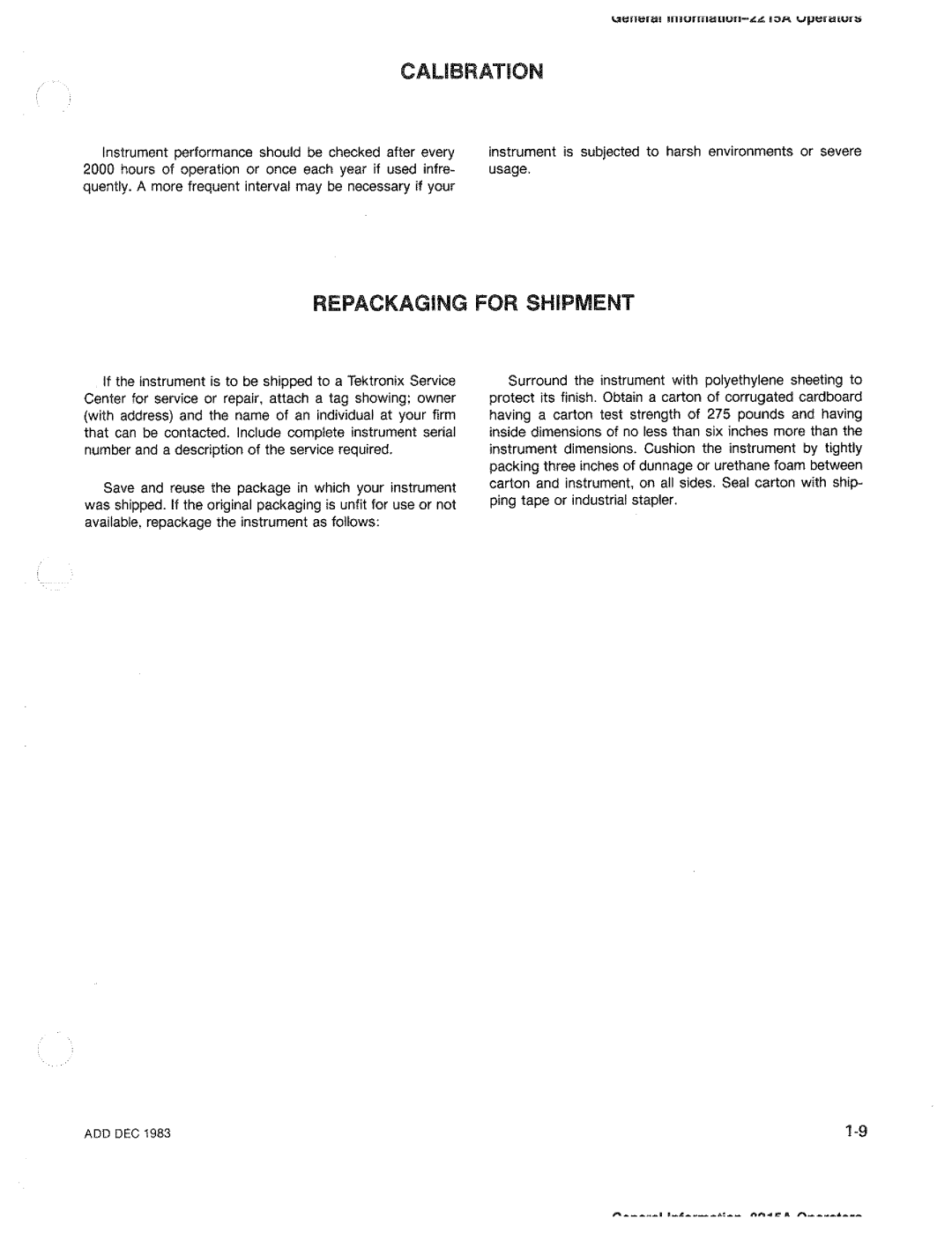 Tektronix 2215A manual 