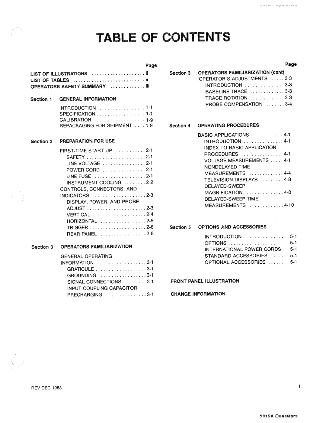 Tektronix 2215A manual 