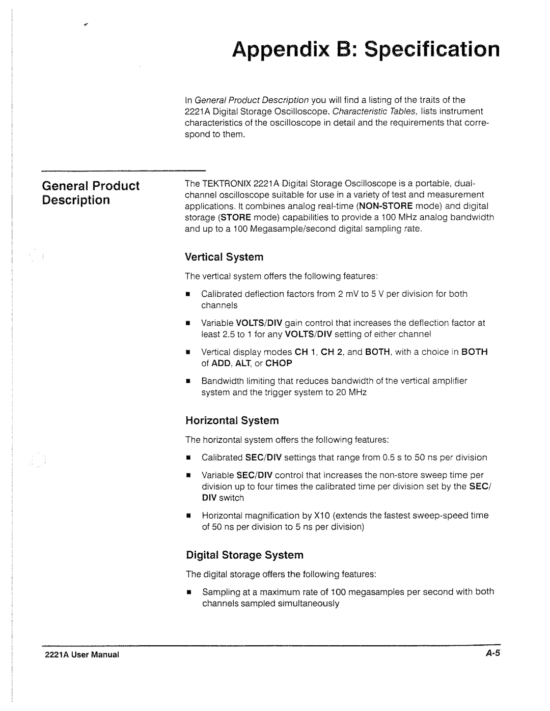 Tektronix 2221A manual 