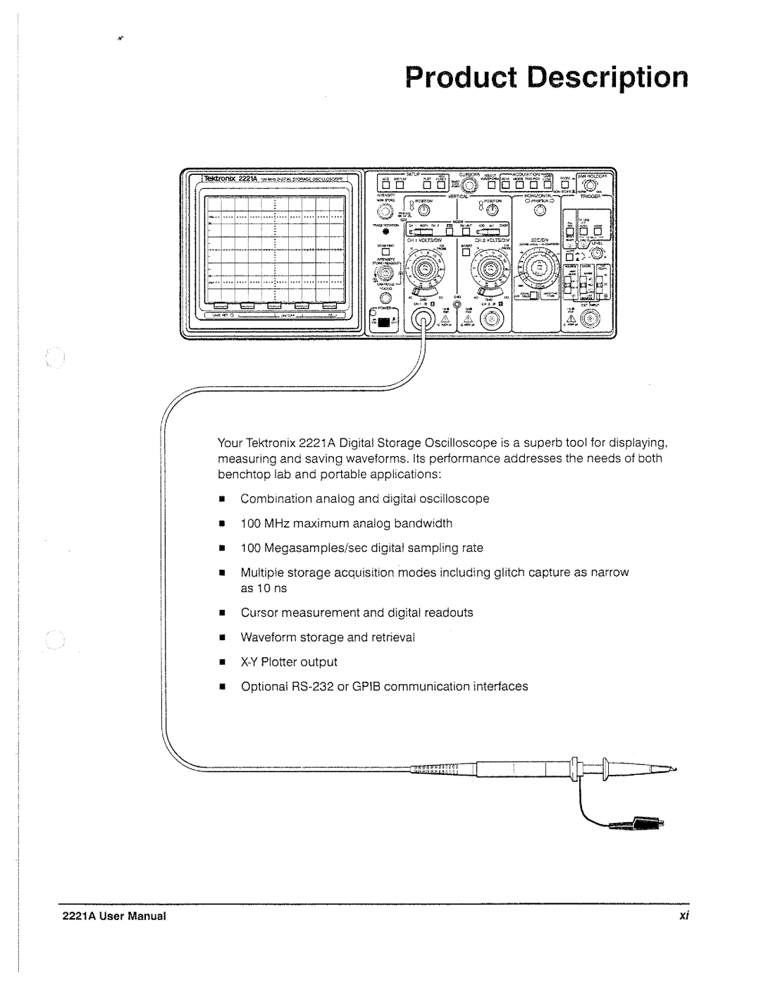 Tektronix 2221A manual 