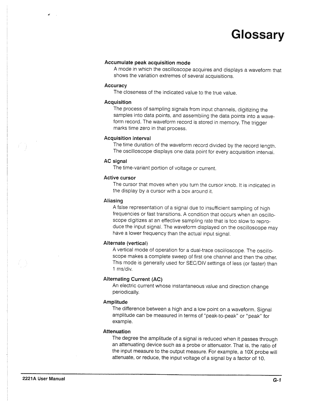 Tektronix 2221A manual 