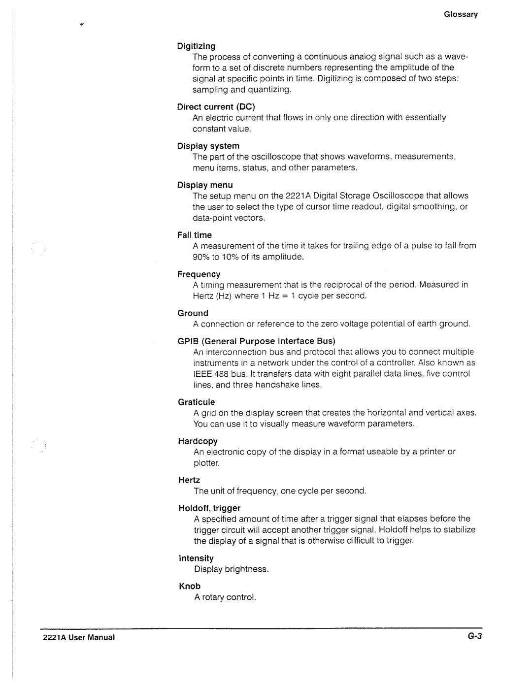Tektronix 2221A manual 