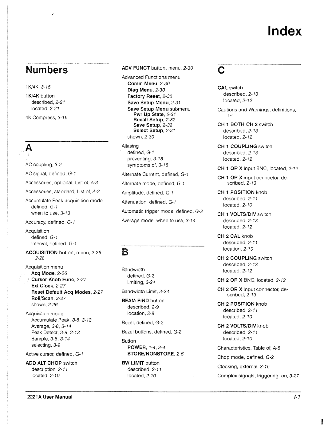 Tektronix 2221A manual 