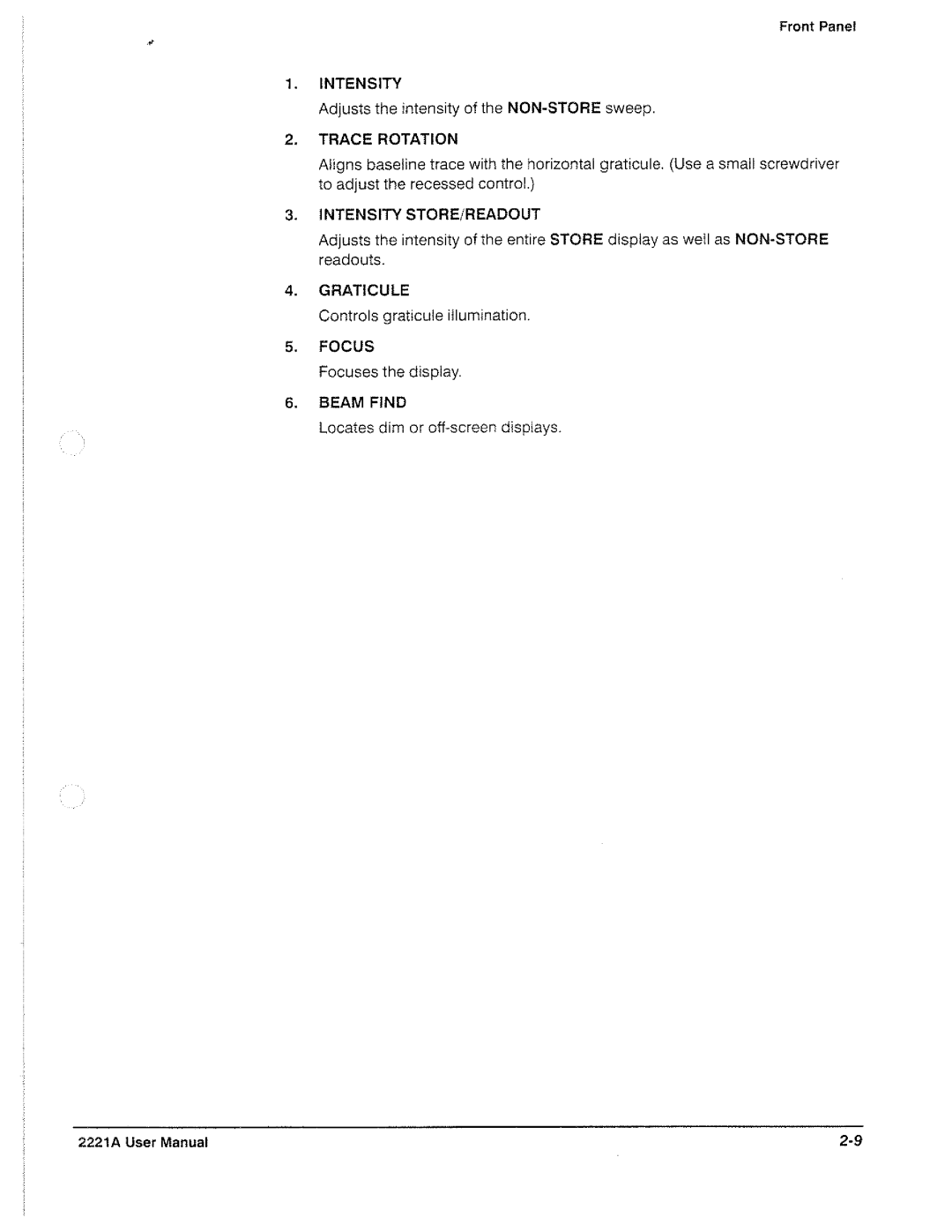 Tektronix 2221A manual 