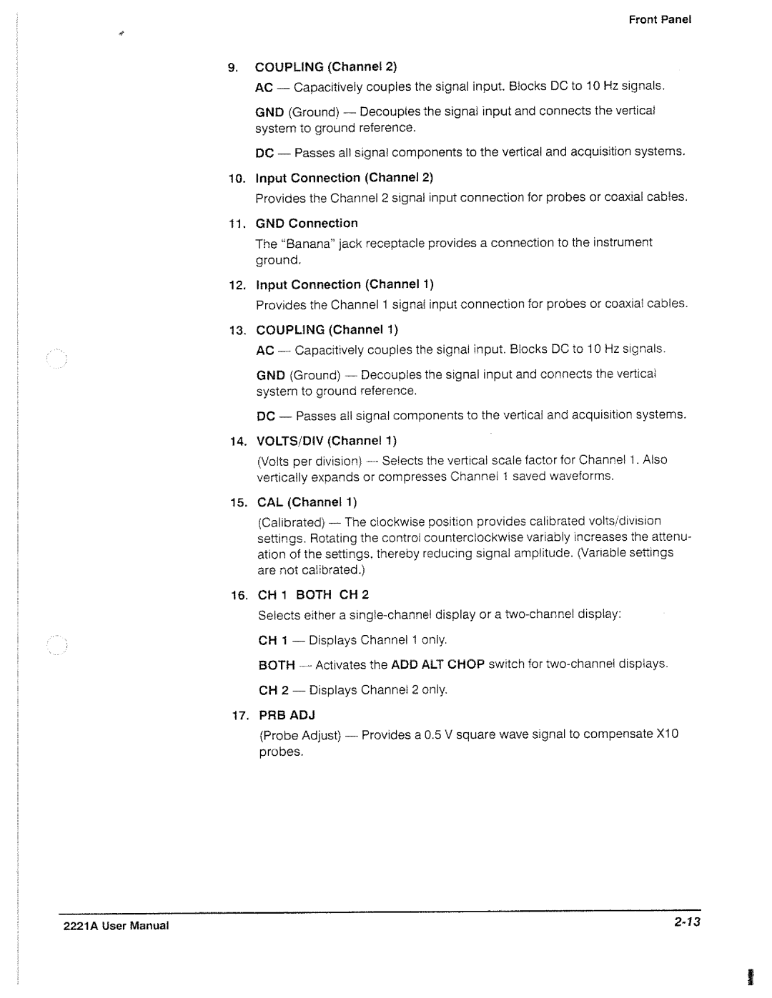 Tektronix 2221A manual 