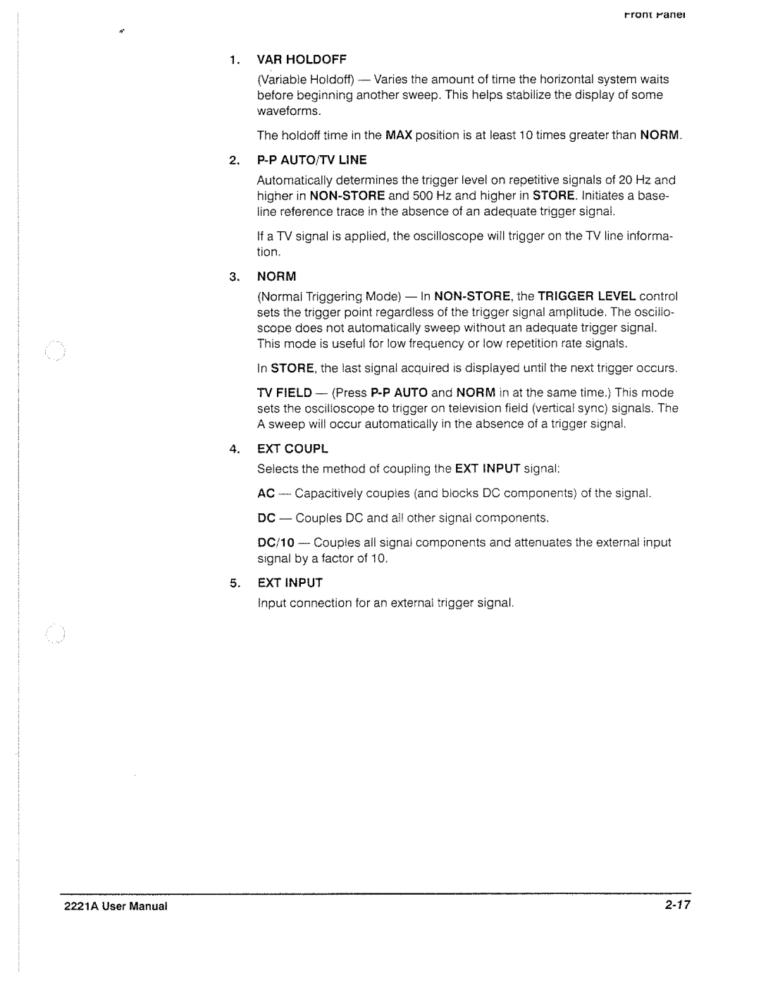 Tektronix 2221A manual 