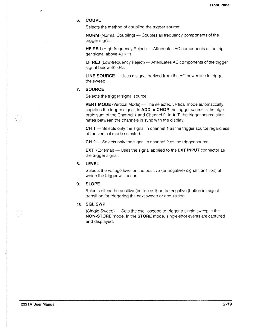 Tektronix 2221A manual 
