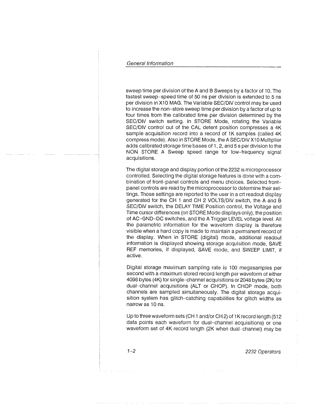 Tektronix 2232 manual 