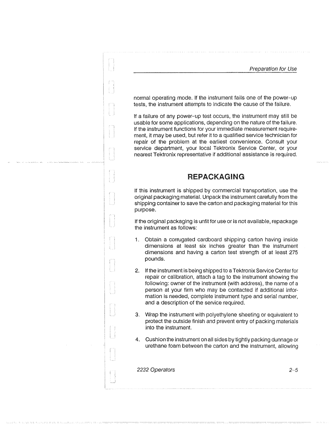 Tektronix 2232 manual 