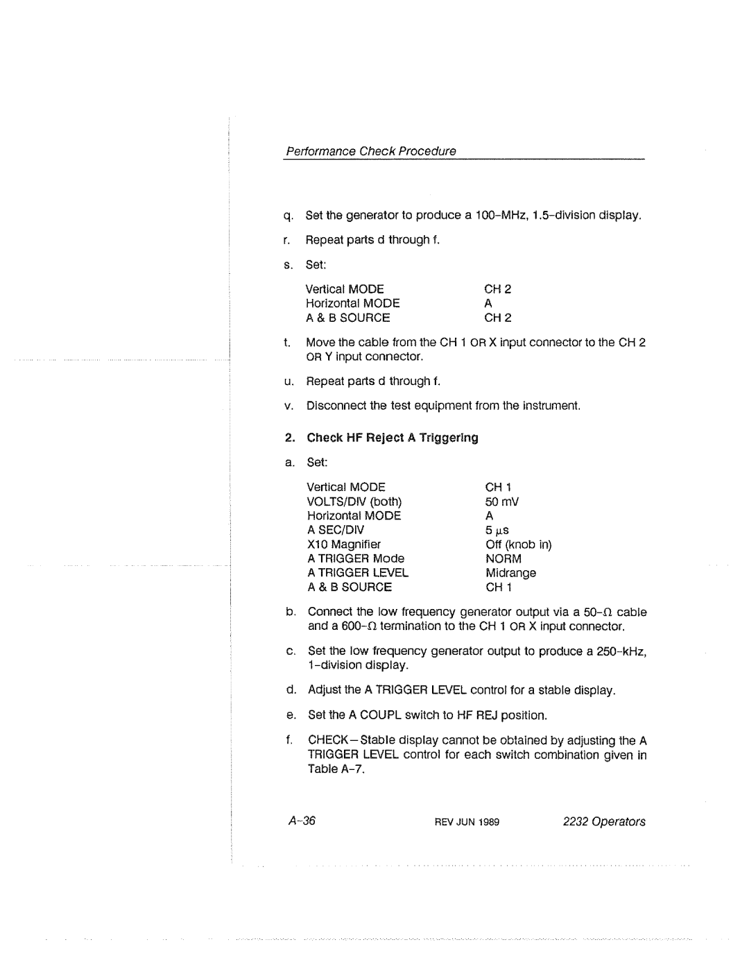 Tektronix 2232 manual 