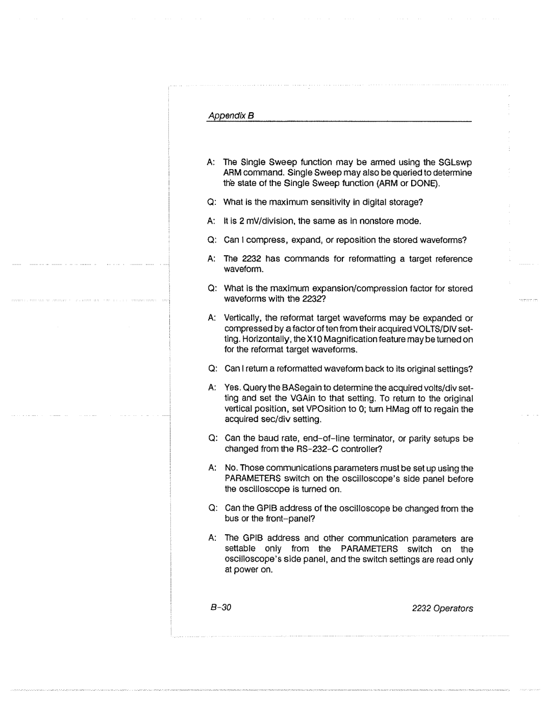 Tektronix 2232 manual 