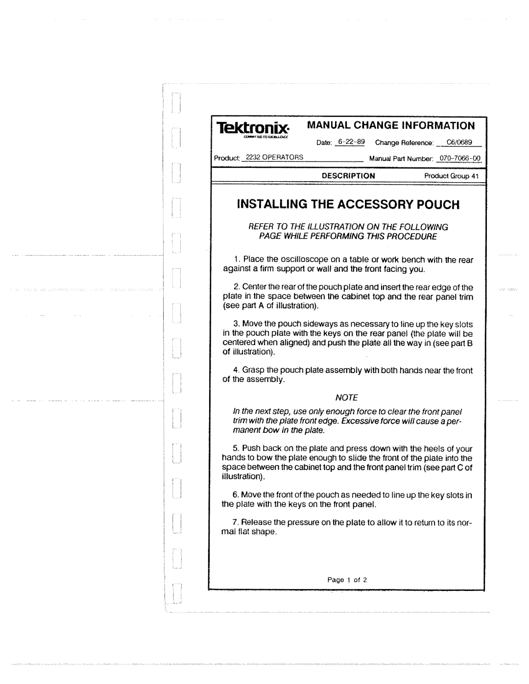 Tektronix 2232 manual 