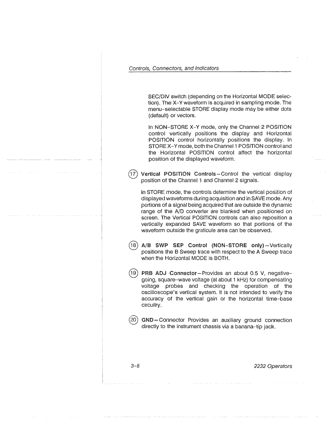 Tektronix 2232 manual 