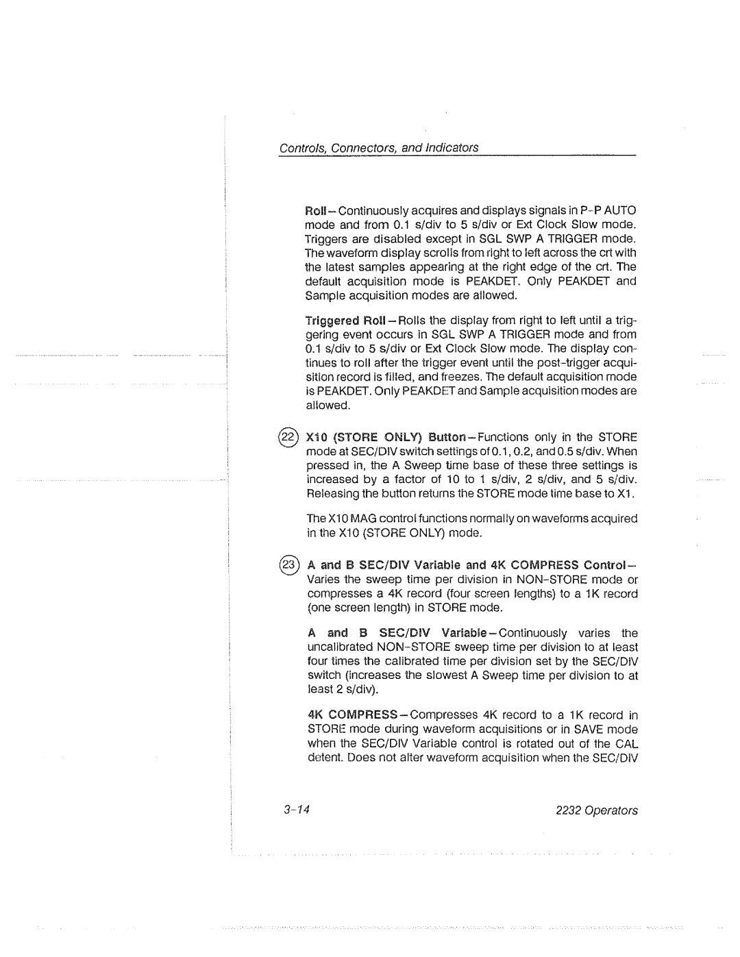 Tektronix 2232 manual 