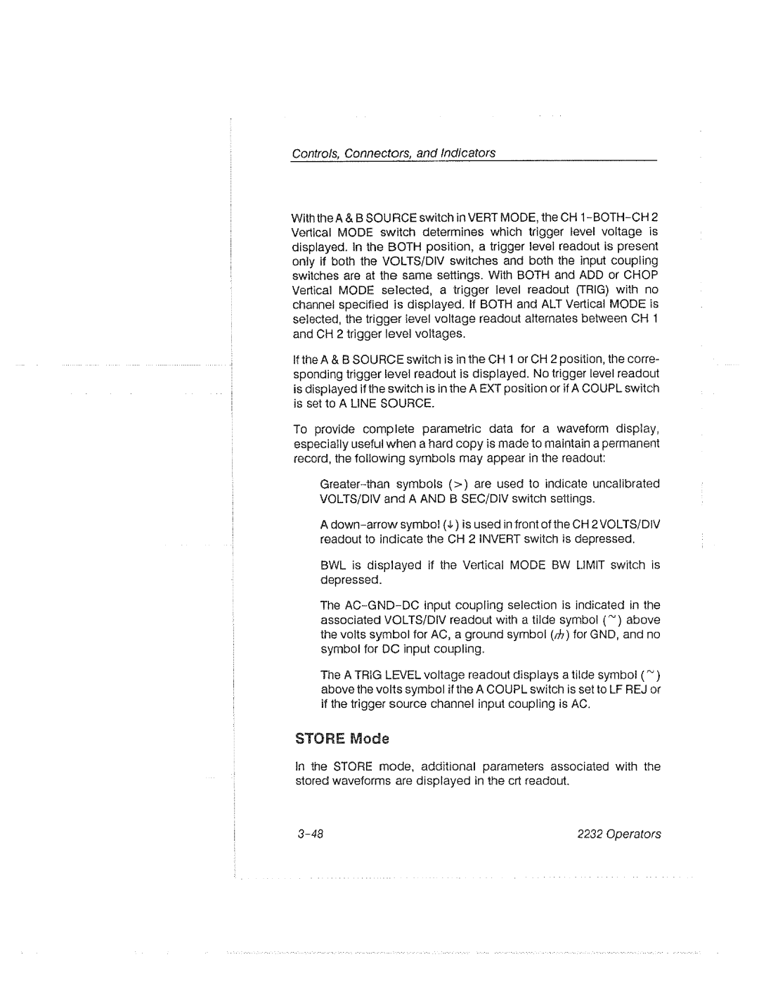 Tektronix 2232 manual 